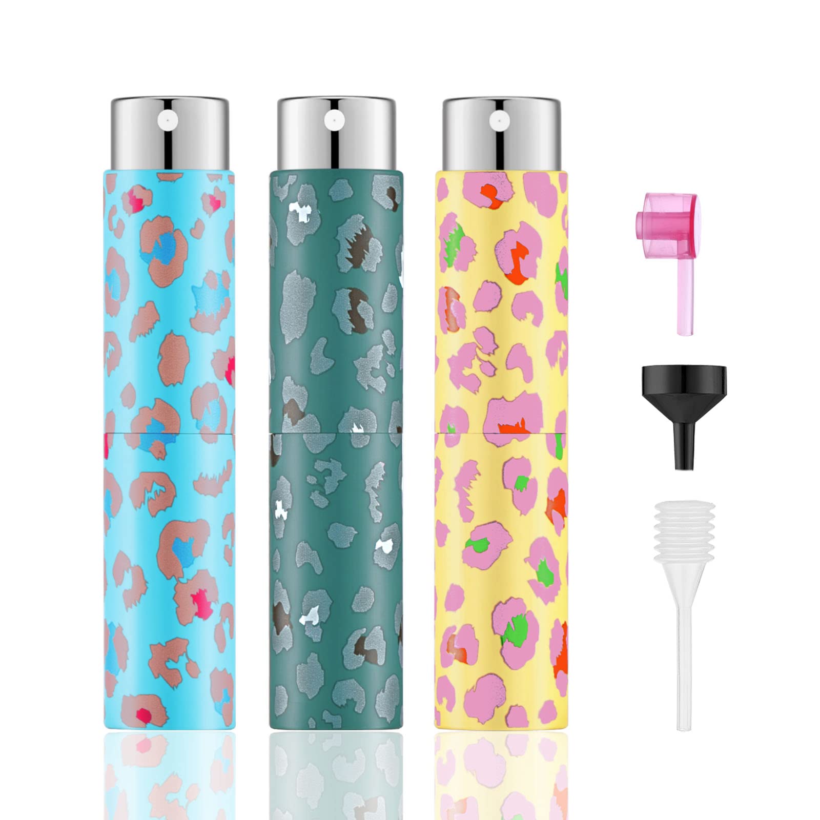 5x Nachfüllbare Mini-Parfümflaschen Für Reisen – Auslaufsicher, Mit Trichter & Tropfer, 5 Farben