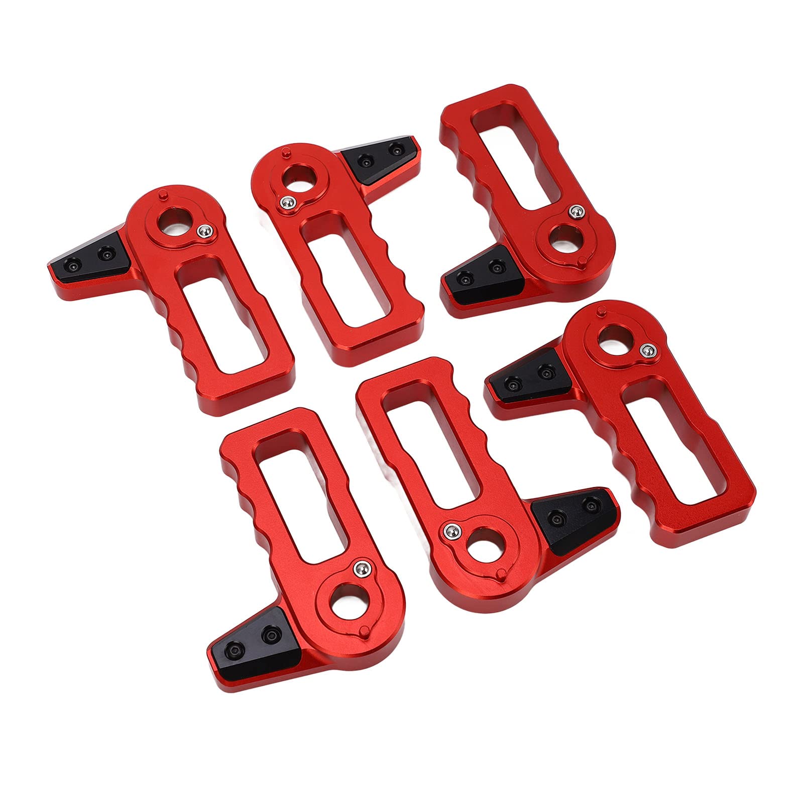 Aramox Schaltergriff Zum Entfernen des Hardtop-Dachs, 6-teiliger Schaltergriff Zum Entfernen des Hardtop-Dachs, Ersatz für Wrangler JL JLU Gladiator JT 4xe (Rot)