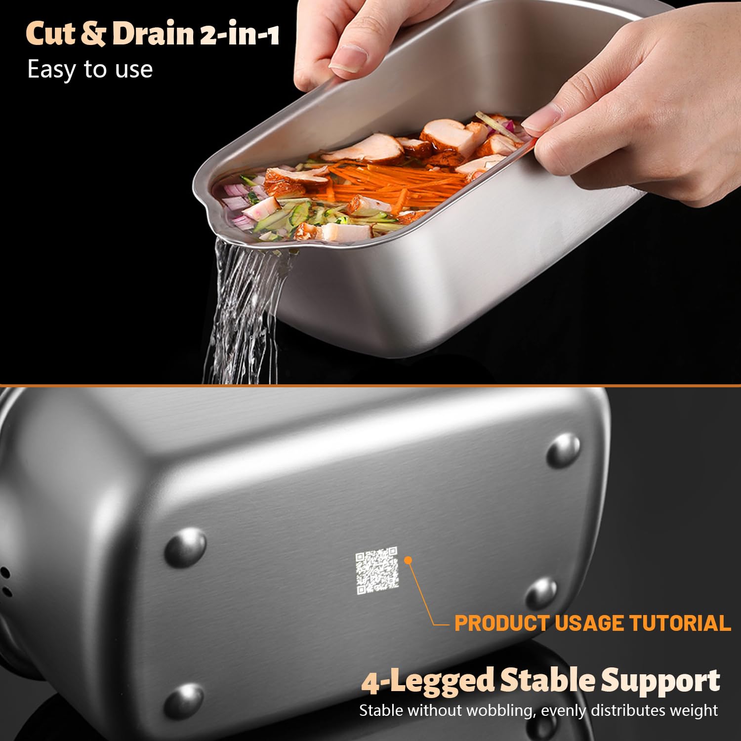 Juego Cortador de Verduras 11 Piezas 9 en 1, Mandolina con Cuchillas Acero Inoxidable, Protector Dedos, Corta Cubos y Juliana para Patatas, Cebollas, Pepinos y Fruta Fresca