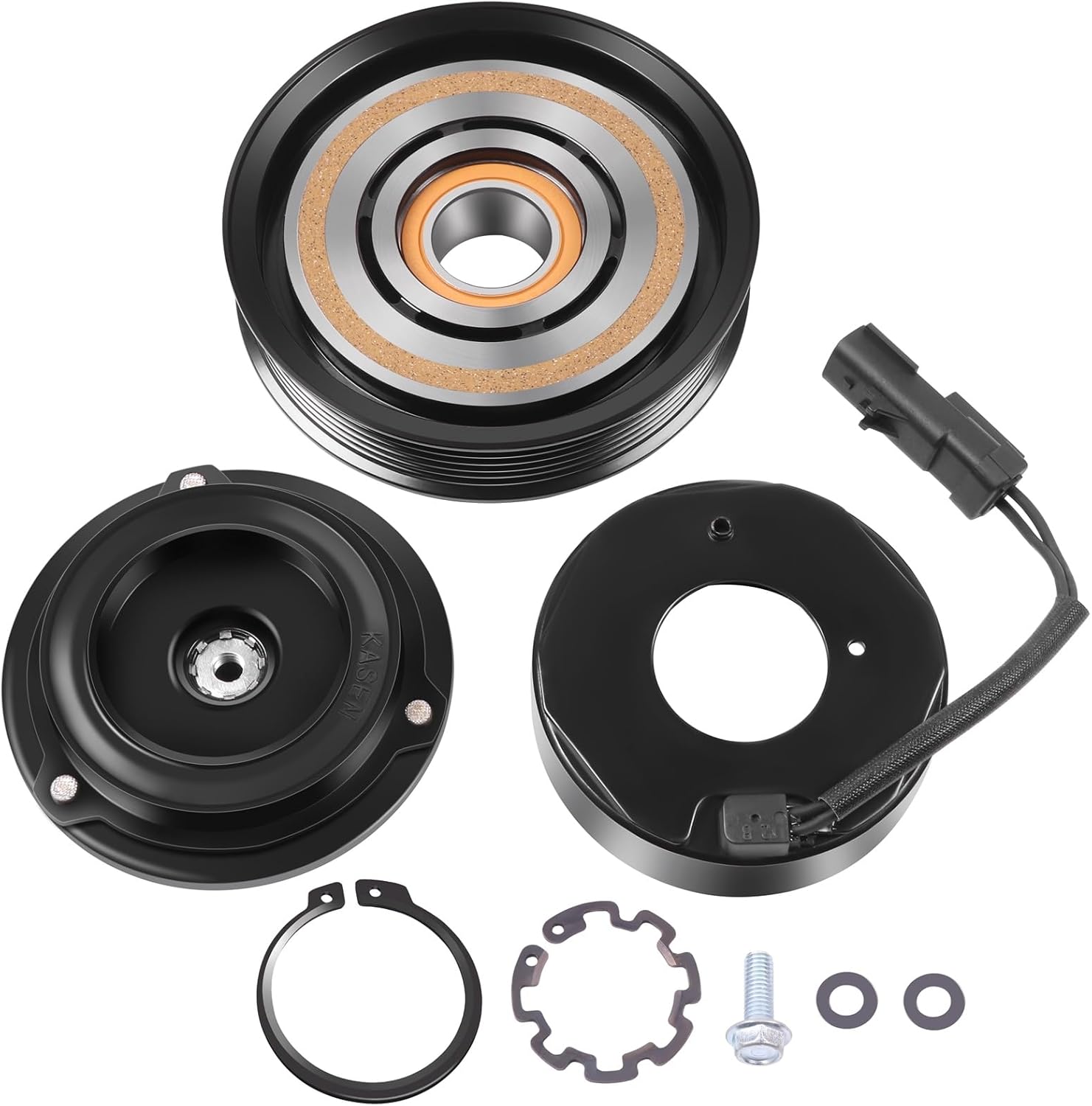 ECCPP A/C Clutch 2001-2007 Fit for Chrysler Town & Country 3.3L 3.8L 2001-2007 Fit for Dodge Grand Caravan 3.8L AC Compressor Clutch Assembly Kit CO29001C