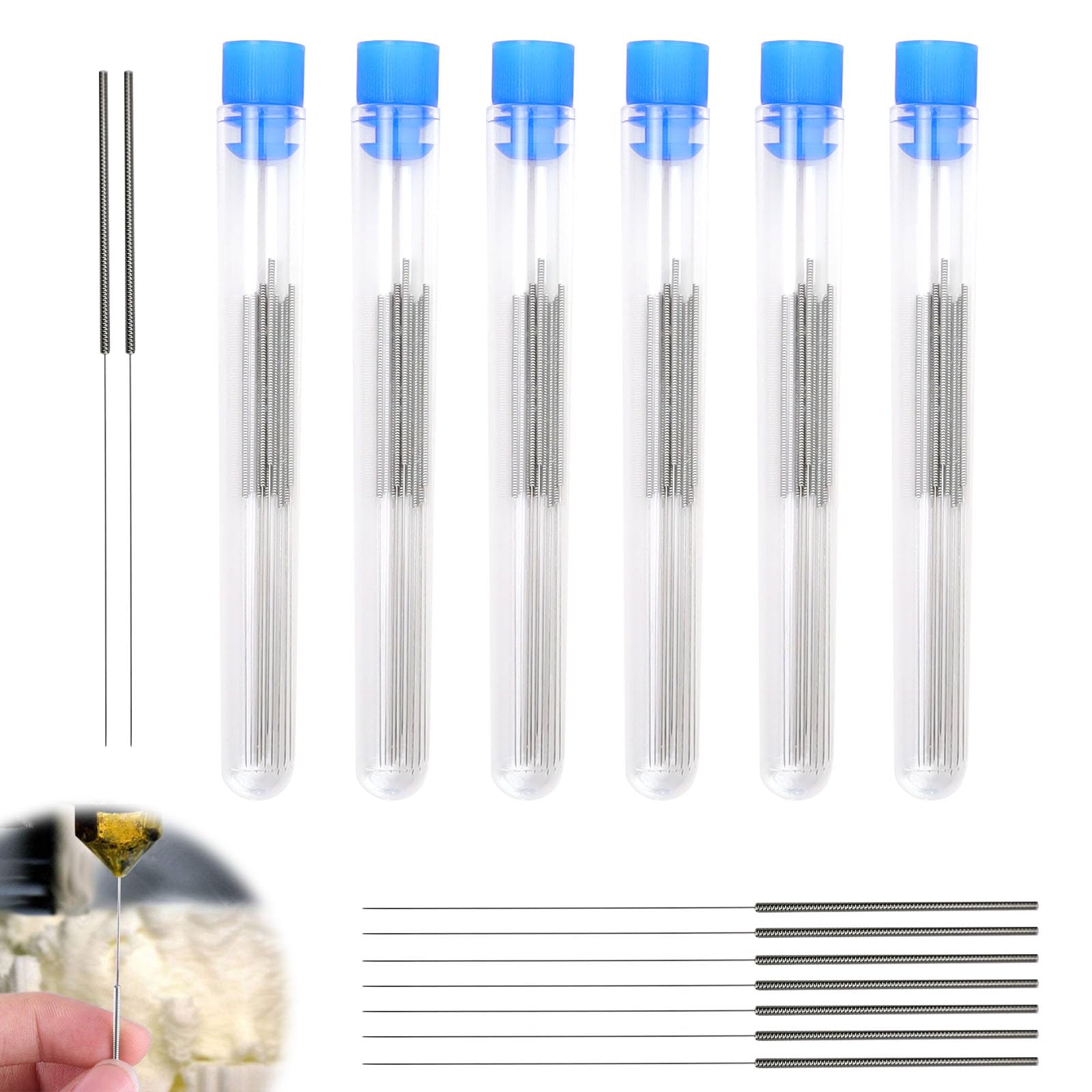 Kit Pulizia Ugelli Stampante 3D - 5 Aghi In Acciaio Inossidabile, Diametri 0.2-0.6 Mm - Foto 5