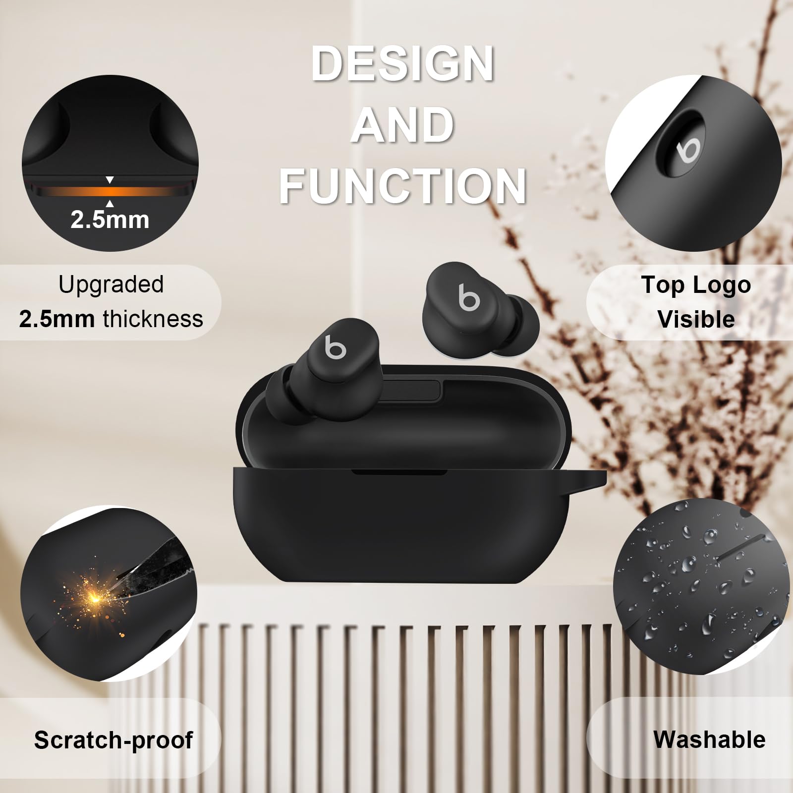 Beats Solo Buds ケース付き　新品 Amazon | LDSXAY Beats Solo Budsケースカバー、ソフトシリコン