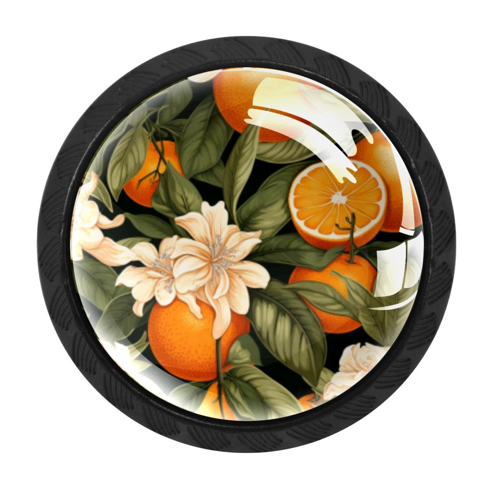 CHENZZZZ Orange Colorful Drawer Pulls 4 Pcs Handle Glass Door Cabinet Knobs Home Office Kitchen Wardrobe Cupboard Hardware for Dresser Drawers