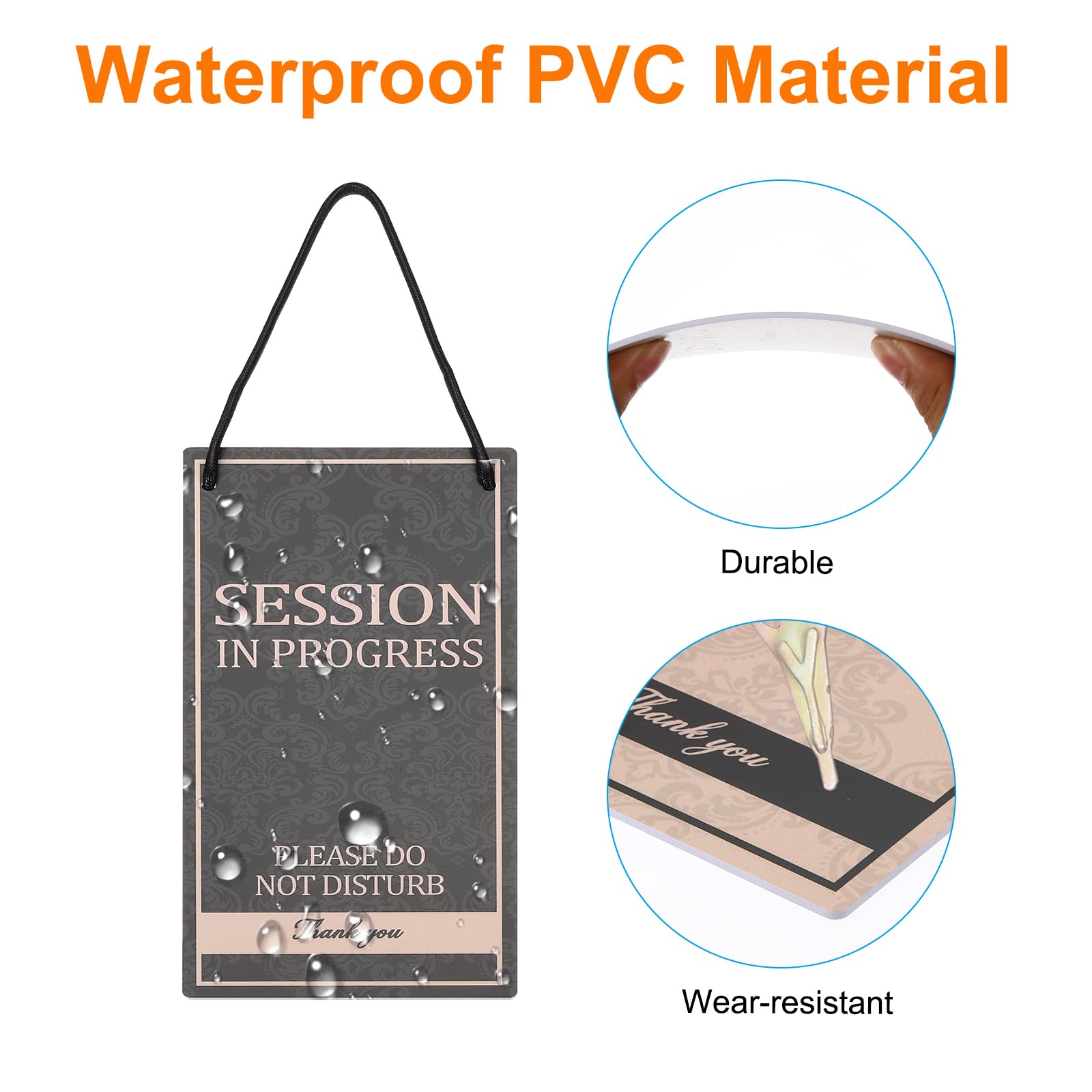 PATIKIL Session in Progress Do Not Disturb Door Hanger Sign - Image 3