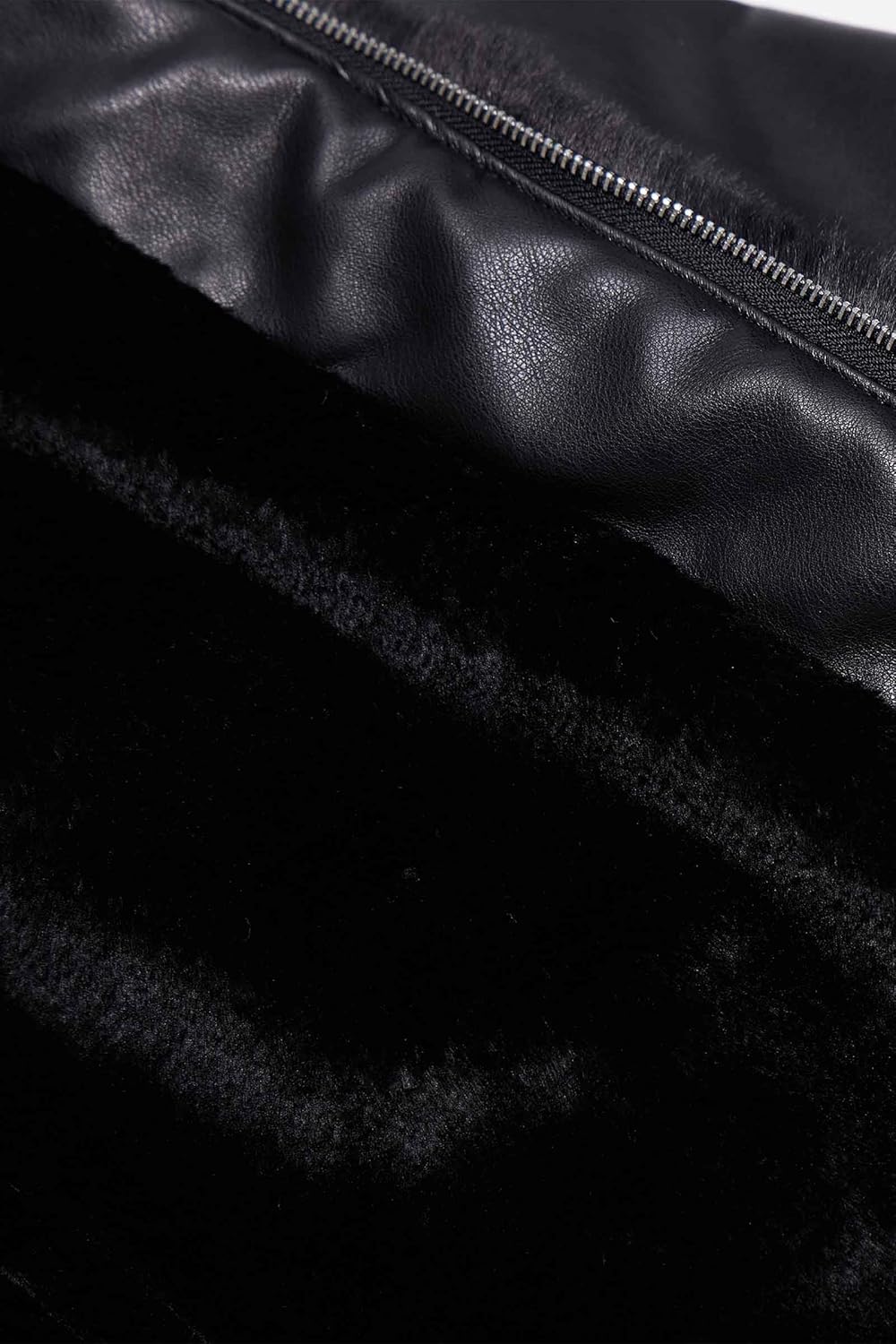 RISISSIDA Luxurious Women Winter Fur Lined Coat, Leather Jacket with Hooded Long Fur Collar, Thick Warm Heavy Overcoat Belted - Image 6