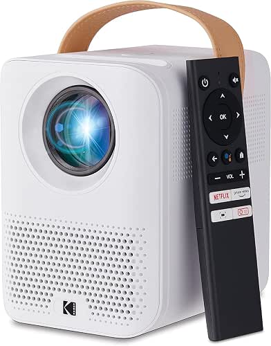 Kodak FLIK HD9 Smart Projector - White, 1080p HD -