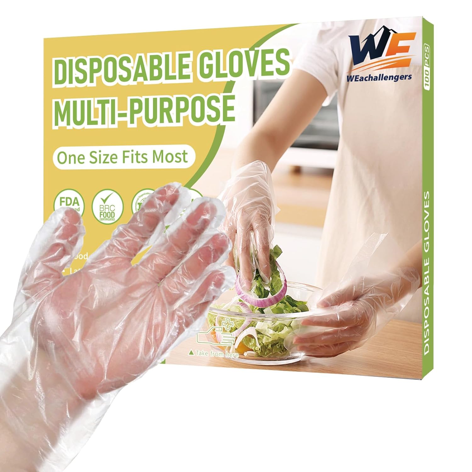 Disposable Plastic Gloves Food Handling Service Disposable PE Gloves For Cooking