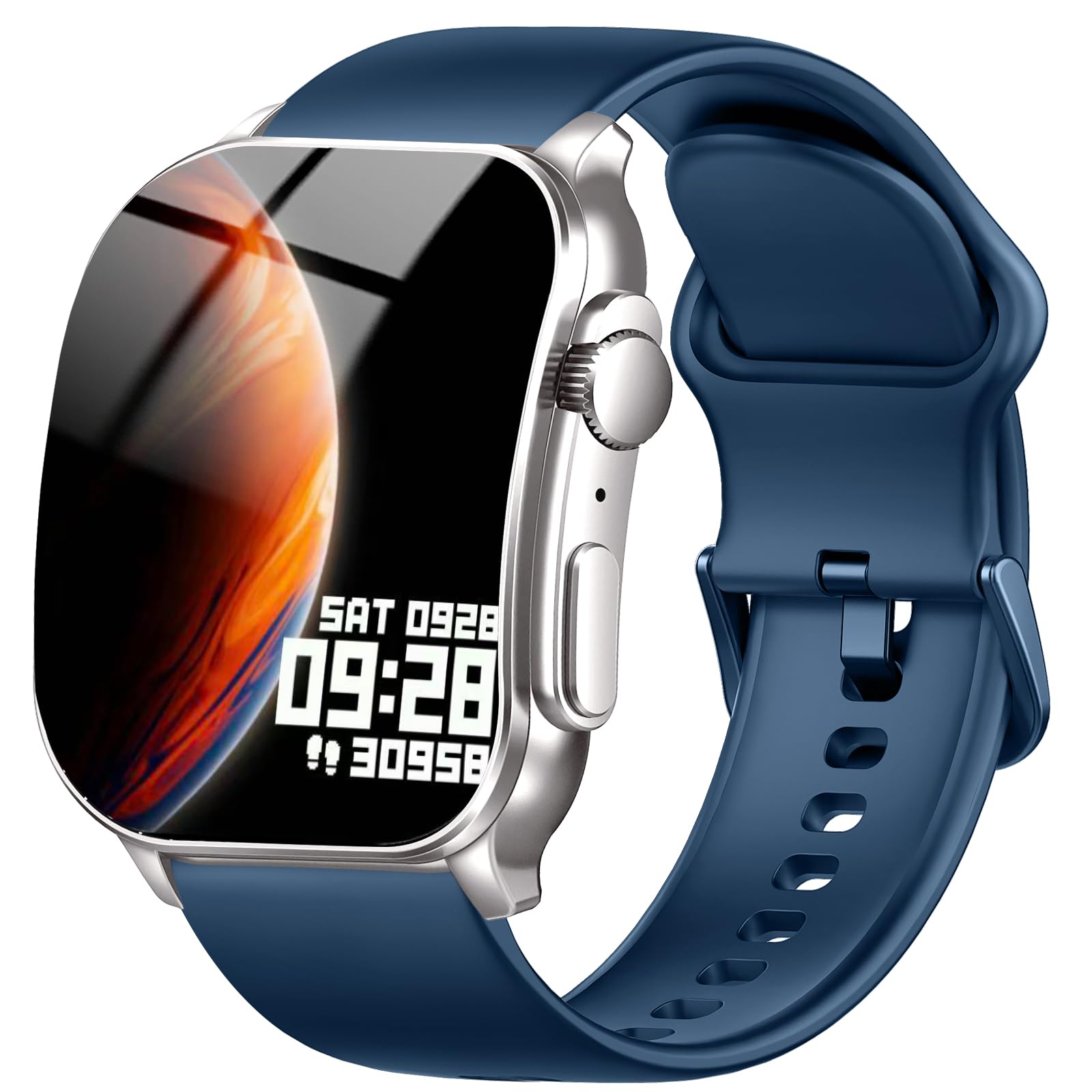 Smartwatch Herren Damen, 1.95" HD Smart Watch mit Bluetooth Anruf, Fitness Tracker mit Herzfrequenz/Schlafmonitor/Schrittzähler, 120+Trainingsmodi Sportuhr, IP68 Wasserdicht Fitnessuhr für Android iOS