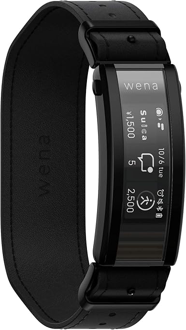 Amazon ソニー ウェナ Sony Wena スマートウォッチ 電子マネー Suica Alexa搭載 活動量計 Ios Android対応 Wena 3 Leather Premium Black Wnw C21a B 家電 カメラ オンライン通販