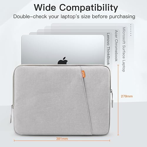 Vista 60 de JETech Funda para laptop para MacBook Pro de 16 pulgadas (M4, M3, M2, M1, 2019-2024), funda impermeable con bolsillo, compatible con portátiles