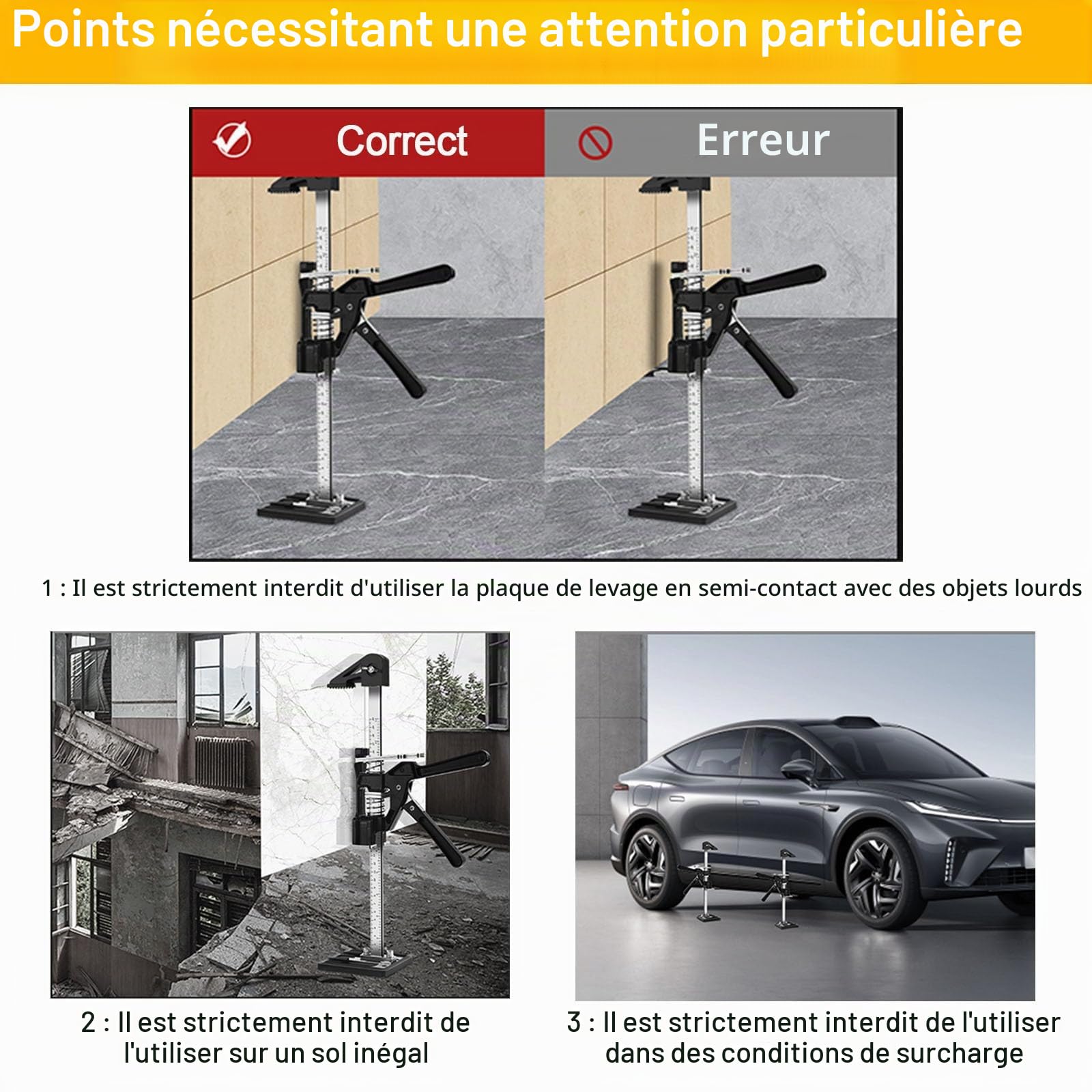 2 Pièces Leve Plaque Placo, Système de Nivellement des Carreaux Outil, Réglable Deplace Meuble, Avec échelle Pour Les Sols, les Fenêtres et les Armoires-Capacité Jusqu'à 400kg/880lbs(39cm)