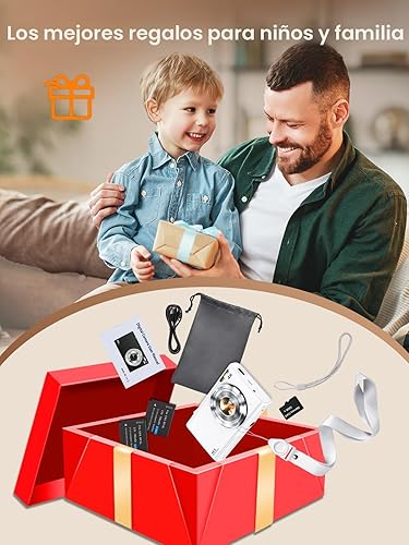 Miniatura 9 de Cámara digital, cámara 4K de enfoque automático para vlogging para fotografía con tarjeta de 32 GB, cámara digital portátil compacta de 48 MP