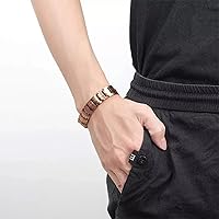 Vista 6 de Copper Bracelet for Men Copper Magnetic Bracelet Elegant 99.99% Solid Copper Bracelets with Double-Row Strong Magnets,Magnetic Jewelry