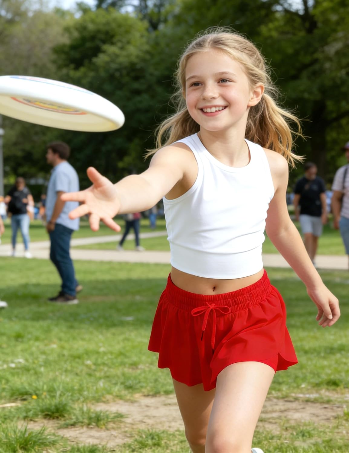 KEREDA Girls Flowy Shorts,Butterfly Shorts for Teen Girls with Spandex Liner 2-in-1 Kids Preppy Athletic Clothes - Image 6