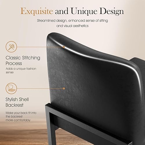 Miniatura 10 de Sophia & William Juego de 2 taburetes de bar marrones, taburetes de bar de 24 pulgadas de altura de mostrador para isla de cocina, taburetes de bar