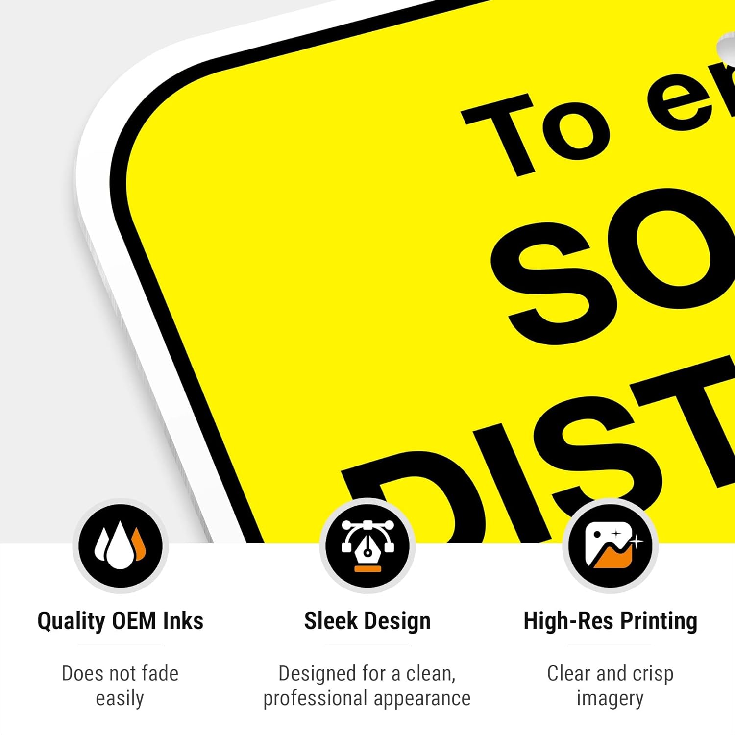 Social Distancing Sign, Maximum Occupancy Sign, 12x18 Inches, Rust Free .063 Aluminum, Fade Resistant, Made in USA