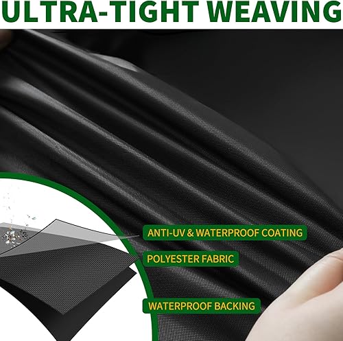 Miniatura 4 de Juego de funda para muebles de patio, fundas para sofá seccional para exteriores, Oxford 420D, impermeable, protector rectangular para mesa y silla