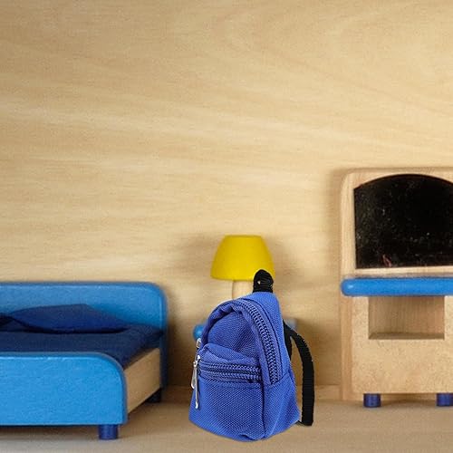 Miniatura 6 de NUOBESTY 3 unids Mini Mochila de Muñeca Mini Casa Mochila Cremallera Bolsas Escolares Accesorios Muñeca Miniaturas Bolsas Escolares Juguetes