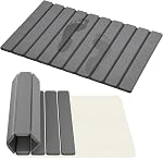60 * 39 cm Foldable Stone Bath Mat, Super Absorbent Diatomaceous Earth Mat, Non-Slip Quick Drying, Compact and Easy to Store for Bathroom, Dish Drying Mat for Kitchen Counter