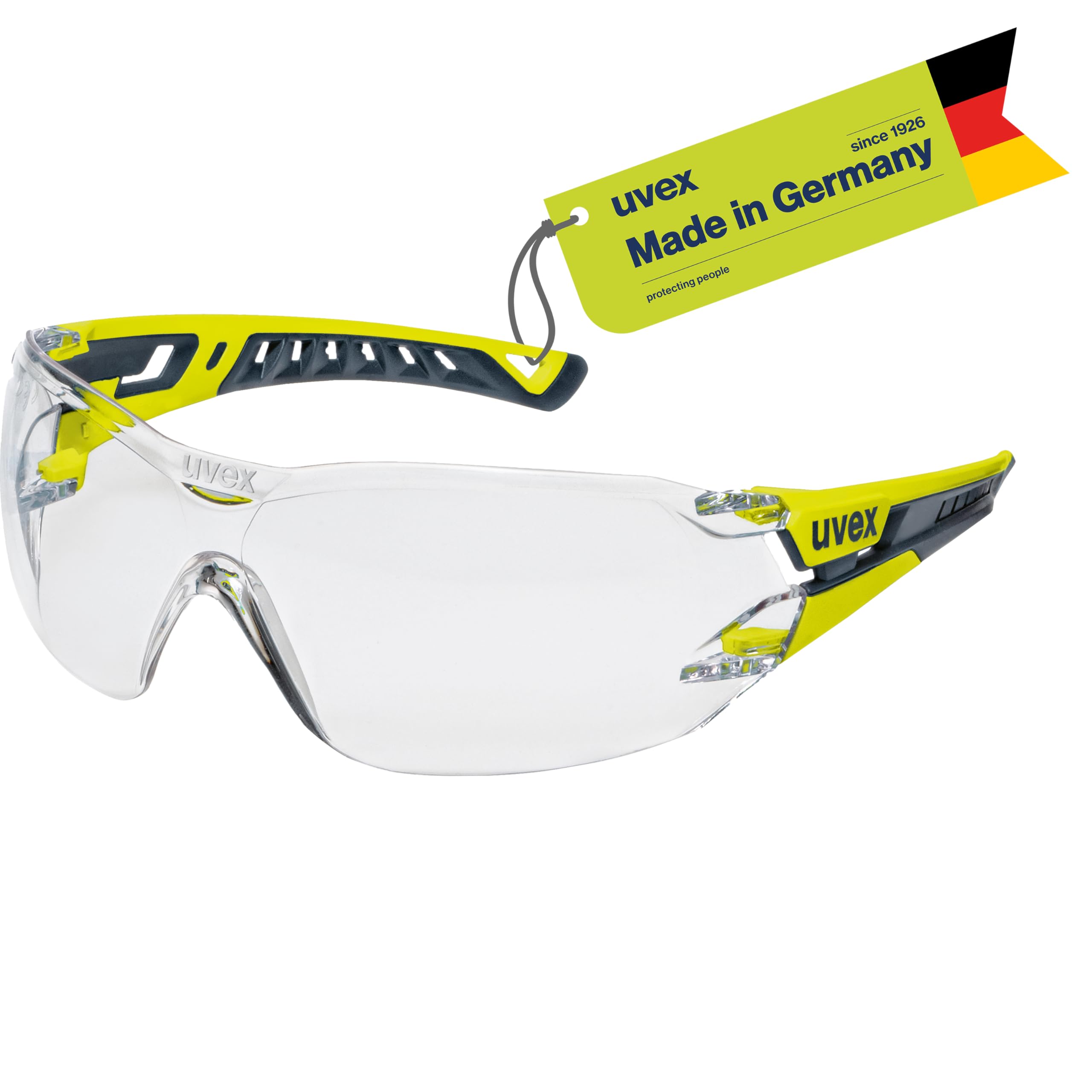 Uvex pheos nxt Lunettes de protection de qualité supérieure - Intérieur anti-buée - Extérieur extrêmement résistant aux rayures et aux produits chimiques