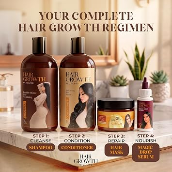 Hair Growth Magic Drop Serum by Jailyne Ojeda Fast-Absorbing, Scalp Revitalizing Formula Promotes Thicker, Healthier Hair with Botanical Extracts & Keratin Made in USA