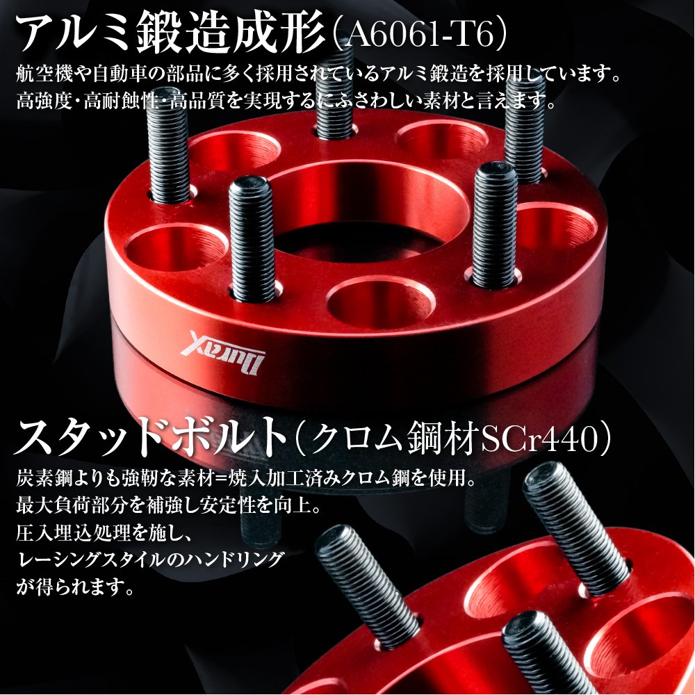 Amazon | SEIKOH ワイドトレッドスペーサー 2枚組 20mm レッド PCD