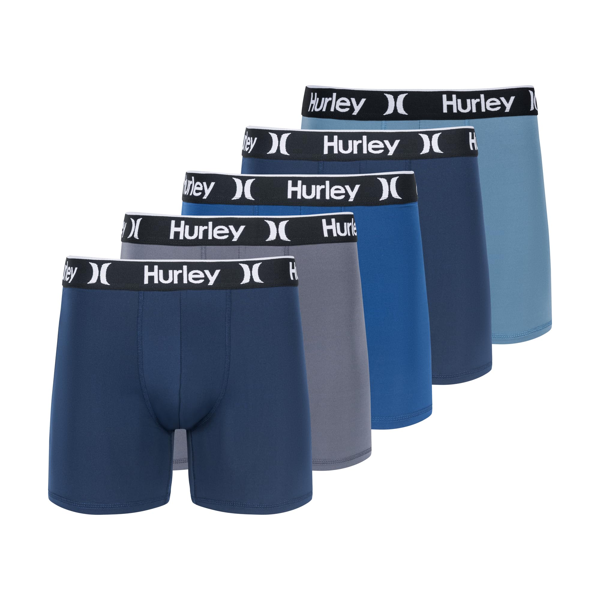 Hurley mens 5 Pack Stretch Boxer Briefs