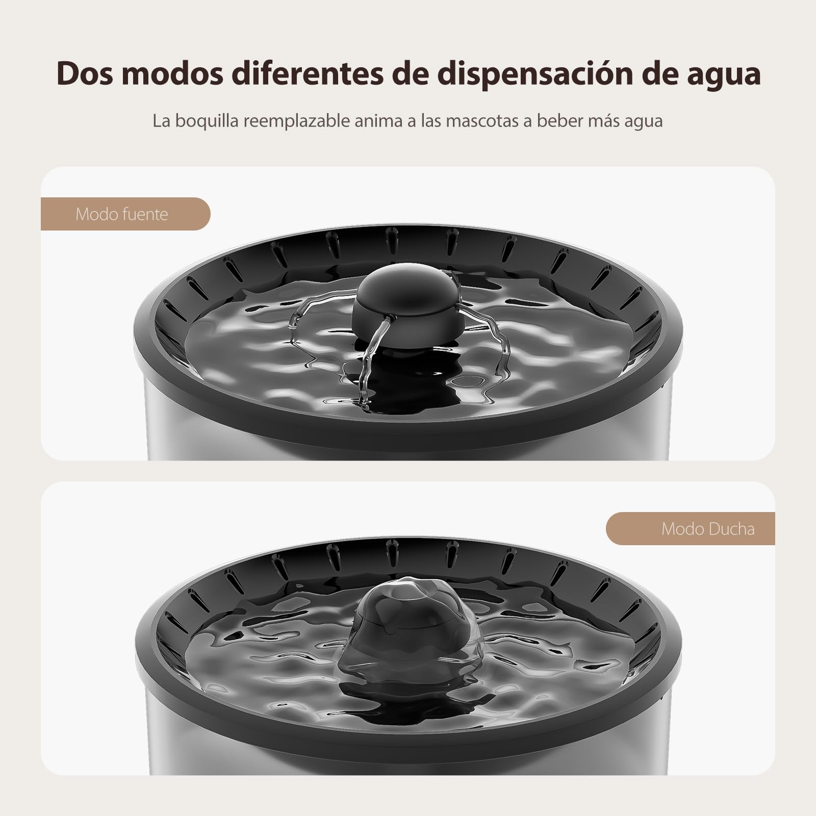 IMIPAW Comedero Gato Automatico y Fuente para Gatos Combo, Dispensador Comida para Perros, Gatos, 1-6 Comidas al Día, 1-20 Porciones por Comida, 3L Combo (Negro - Botón)