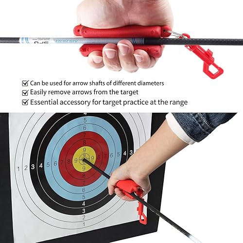 Miniatura 14 de Tirador de flechas de tiro con arco para mano con clip para cinturón para práctica de tiro (paquete de 3)