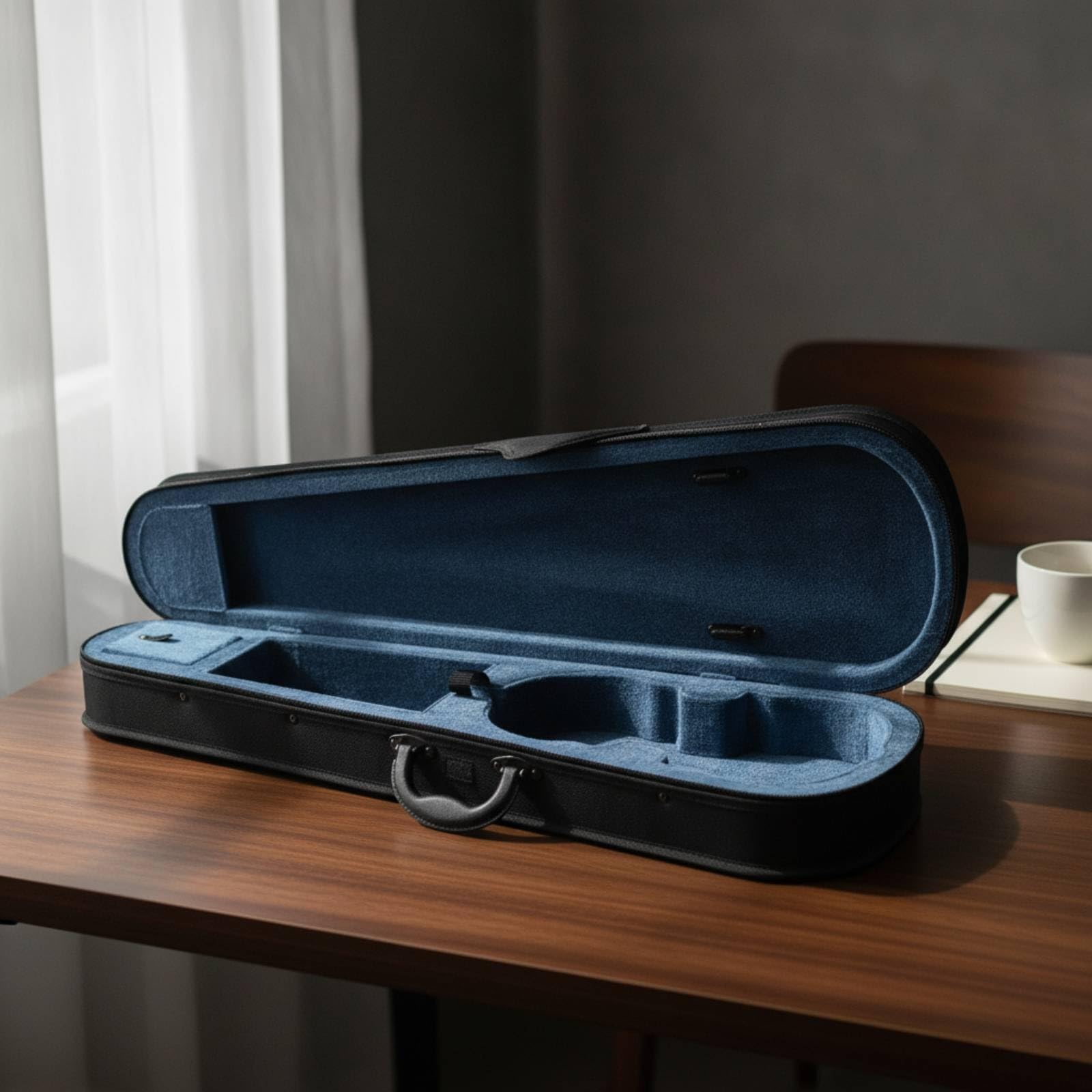 predolo Estuche Triangular Violín Rígido Estuche Violín con Correas Resisn para Viajes, 3/4