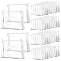 Vista 12 de Xuniea 50 piezas de mini bolsa de maquillaje transparente, pequeña bolsa transparente con cremallera, organizador de cosméticos de plástico