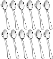 Vista 8 de Comicfs Demitasse - 12 cucharas de café expreso, cucharas de café, mini cuchara de té de acero inoxidable de 5 pulgadas, cuchara pequeña