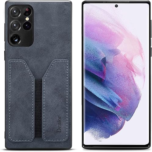 Miniatura 7 de Kowauri Funda para Samsung Galaxy S22 Ultra, Funda de piel sintética con ranura para tarjeta de crédito Funda protectora ultra delgada para Samsung