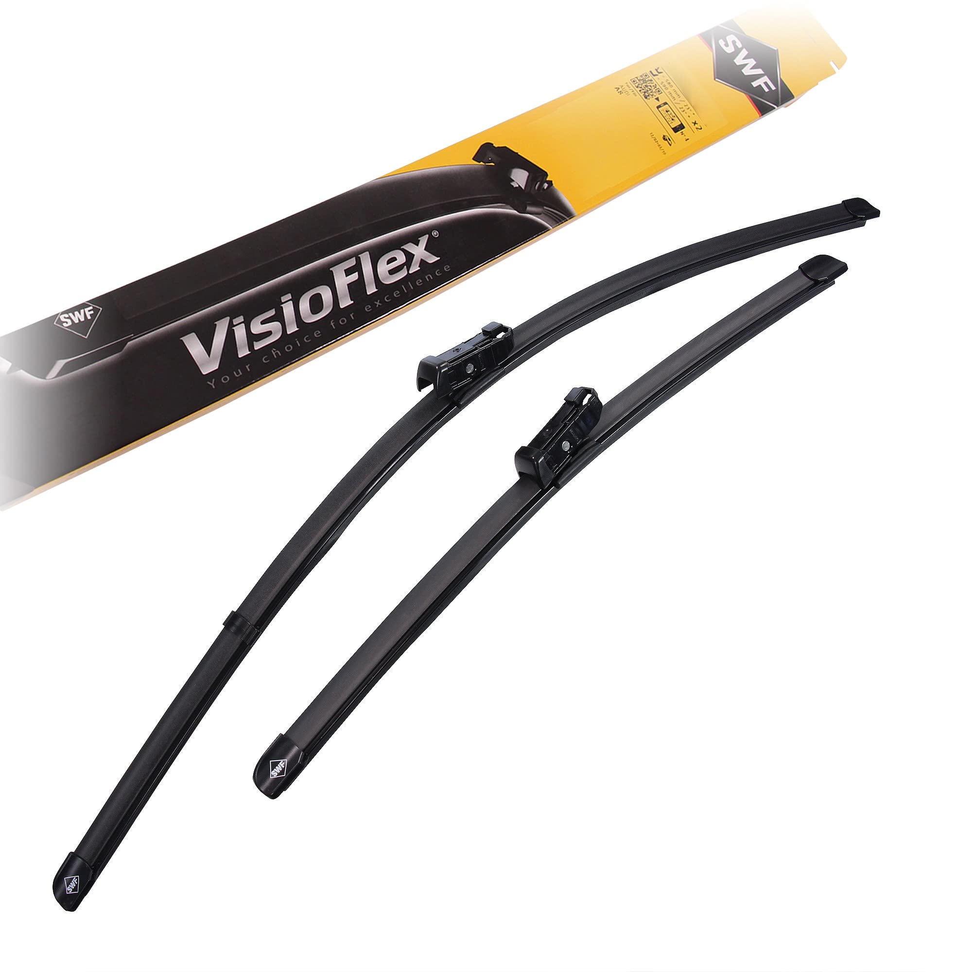 Valeo SWF Visioflex Flat Blade Silecek Vw Polo (6R1,6C1) (2014-2019), Audi A1 (8X1, 8XK) (2016-2018), Seat Toledo (2017-2019), Skoda Rapid (2017-2019) (600+380 MM) 119260