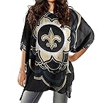 Littlearth New Orleans Saints NFL Sheer Caftan with Flower Design