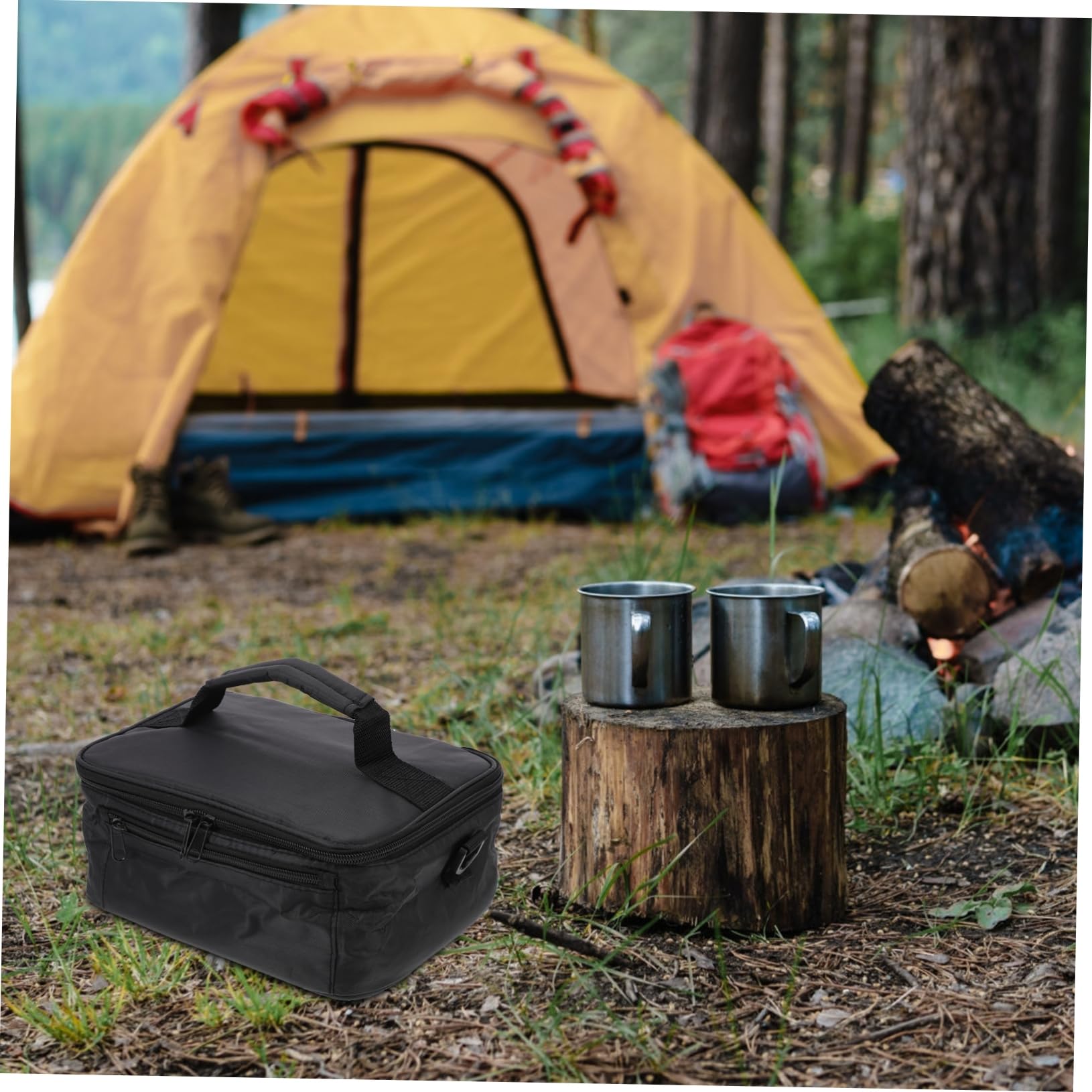 Mipcase Bolsa Térmica para Almuerzo 12v, de Tela Oxford, Calentamiento y Mantención de Temperatura, Adecuada para Oficina y Pesca Nocturna