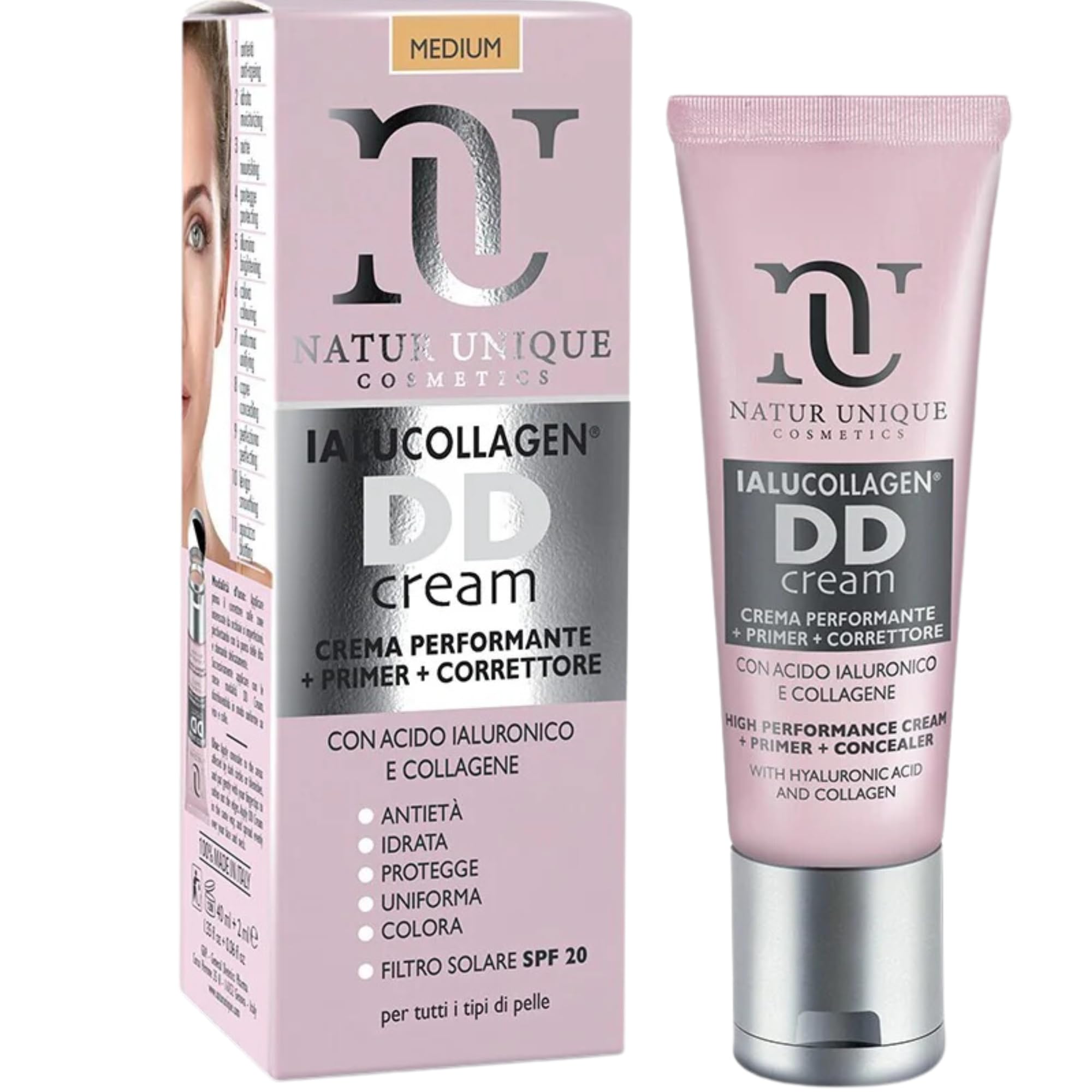 DD Cream mit feuchtigkeitsspendendem Concealer Light | Make-up und Skincare in einem Produkt | SPF20 für Sonnenschutz | Gesichtscreme, gleichmäßiger und Anti-Aging | feuchtigkeitsspendende