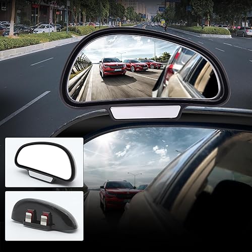 Miniatura 7 de Espejo de punto ciego, espejos retrovisores para automóvil, espejo auxiliar universal para automóvil, vidrio verdadero HD, espejo lateral auxiliar