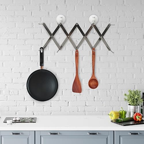 Miniatura 7 de Soporte para tapa de olla de acero inoxidable, 4 piezas, resistente a la corrosión, diseño ajustable, ahorro de espacio, amplias aplicaciones