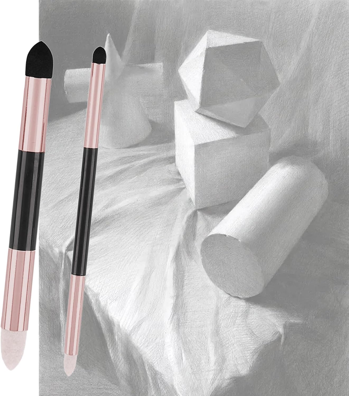 2Pcs Rubbing Sponge Sketch Pen Brush Drawing Art Blenders for Artist Double Headed Artist Blending Sketch