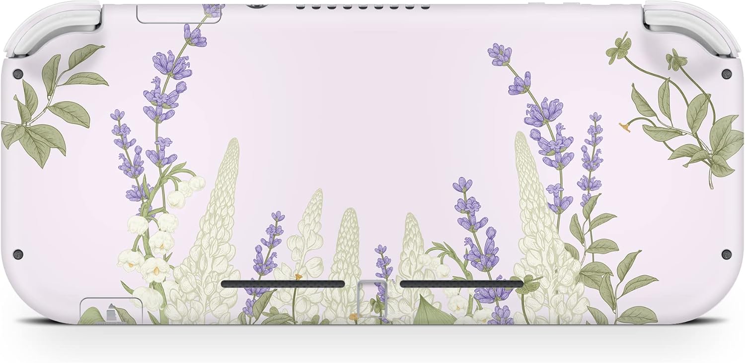 TACKY DESIGN Lavender Skin for Nintendo Switch lite - Lupine Flowers Skin Vinyl 3m Stickers Full Wrap Cover