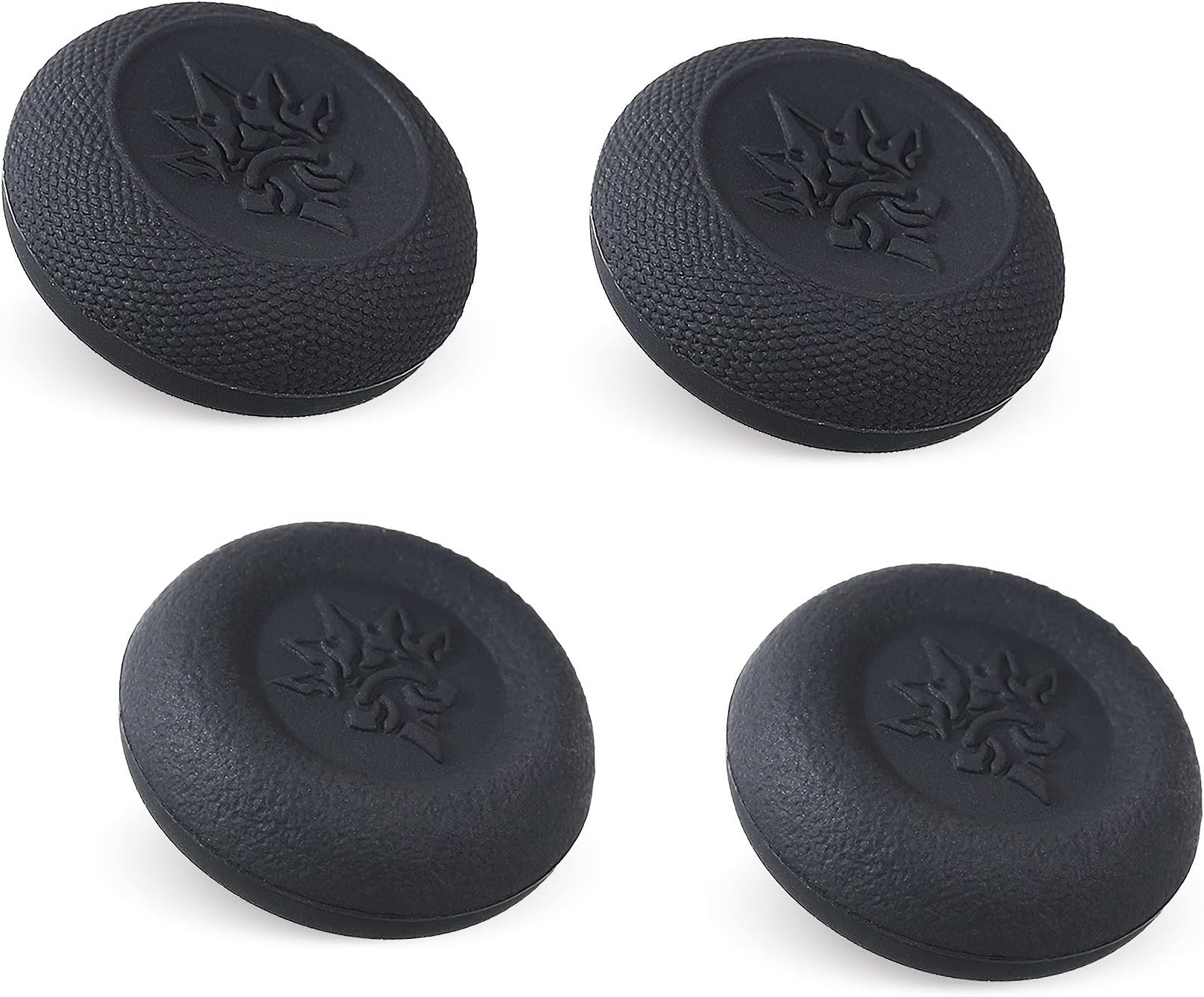 Performance Joystick Analog Stick Thumb Grips Set of 4 Standard Compatible with PS5, PS4, Xbox Series X/S Xbox One, Switch Pro Controller Black