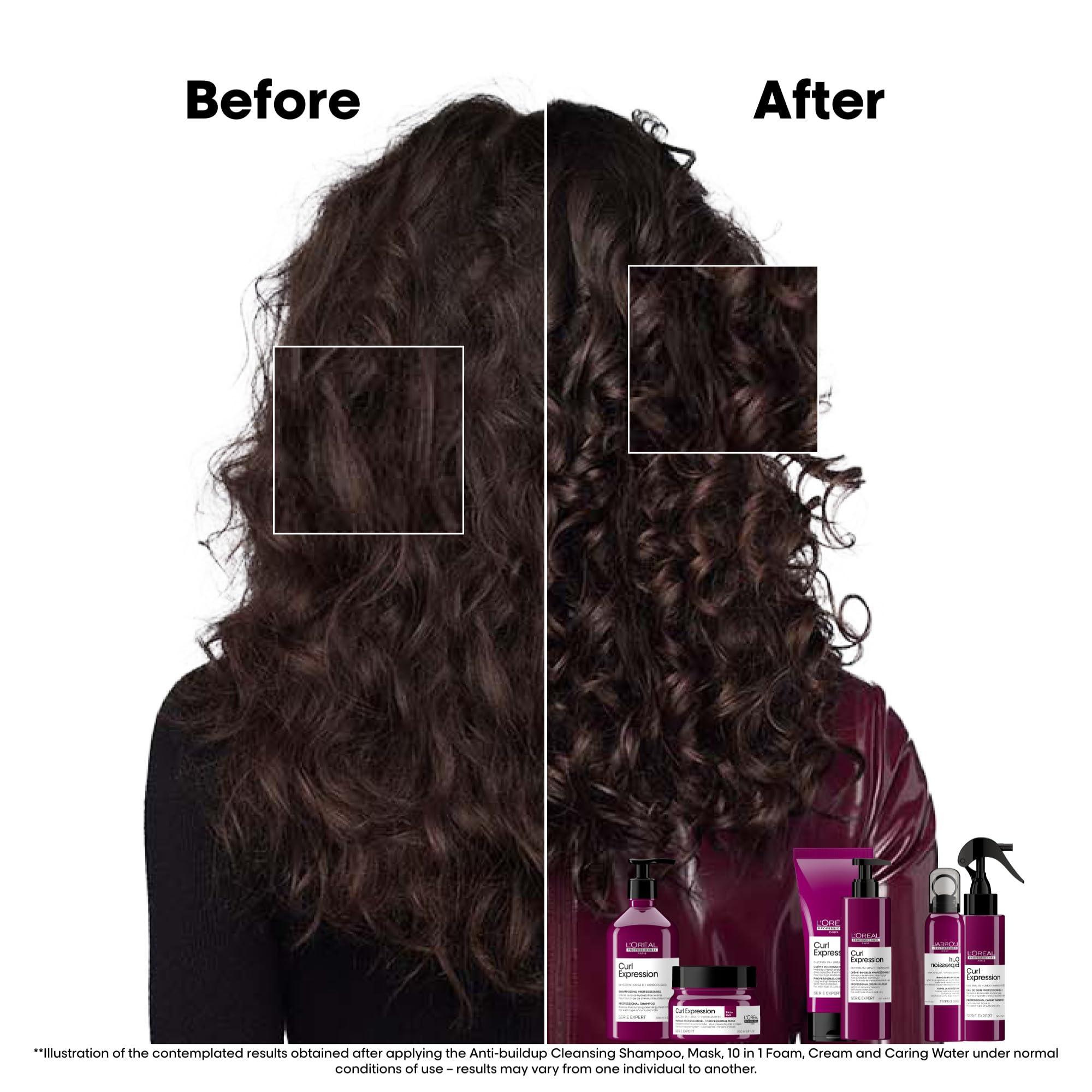 L'Oréal Professionnel Espuma definitiva para cabello ondulado y rizado, serie Expert, Curl Expression 10 en 1, crema en mousse, 250 ml