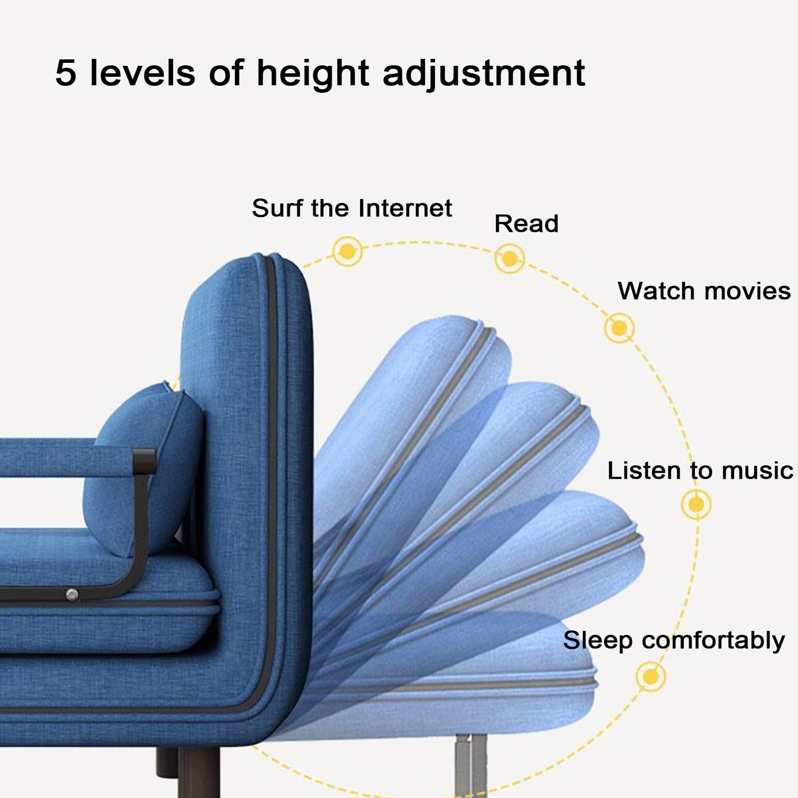 Klappsofa mit Schlaffunktion Modern Baumwoll- und Leinenstoff Ergonomie