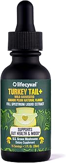 Turkey Tail Mushroom Liquid Extract with Kakadu Plum - Immune Support & Digestive Health Prebiotic Supplement - Vegan, Non-GMO and Gluten Free - 1 Fl Oz