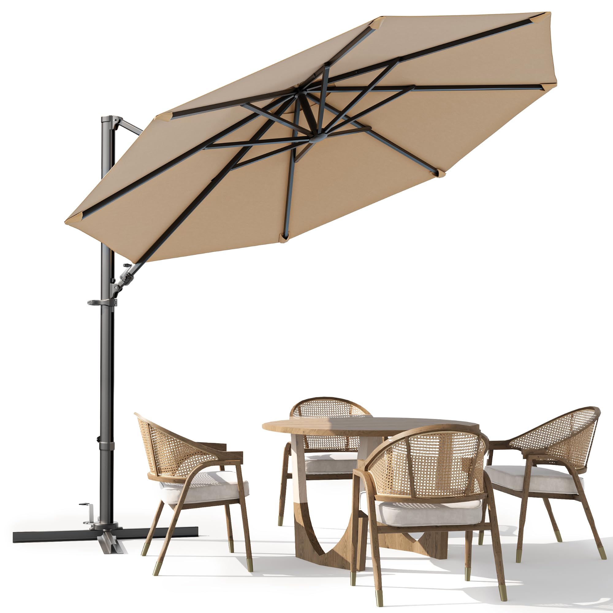 Greesum 10FT Offset Patio Umbrella