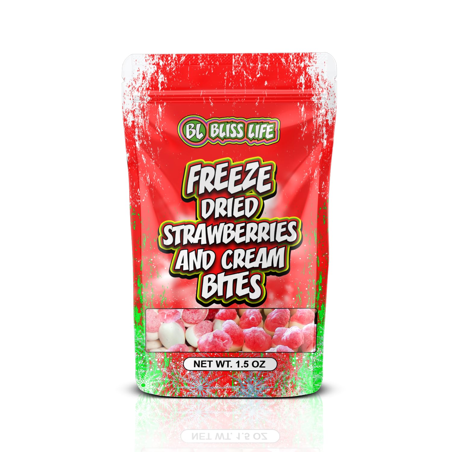 Strawberry And Cream Bites Freeze Dried Fruit Candy from TikTok, ASMR Crunchy Candy, Sweet and Sour Kids Snacks, Unique Novelty Snack for Kids 1.5 OZ