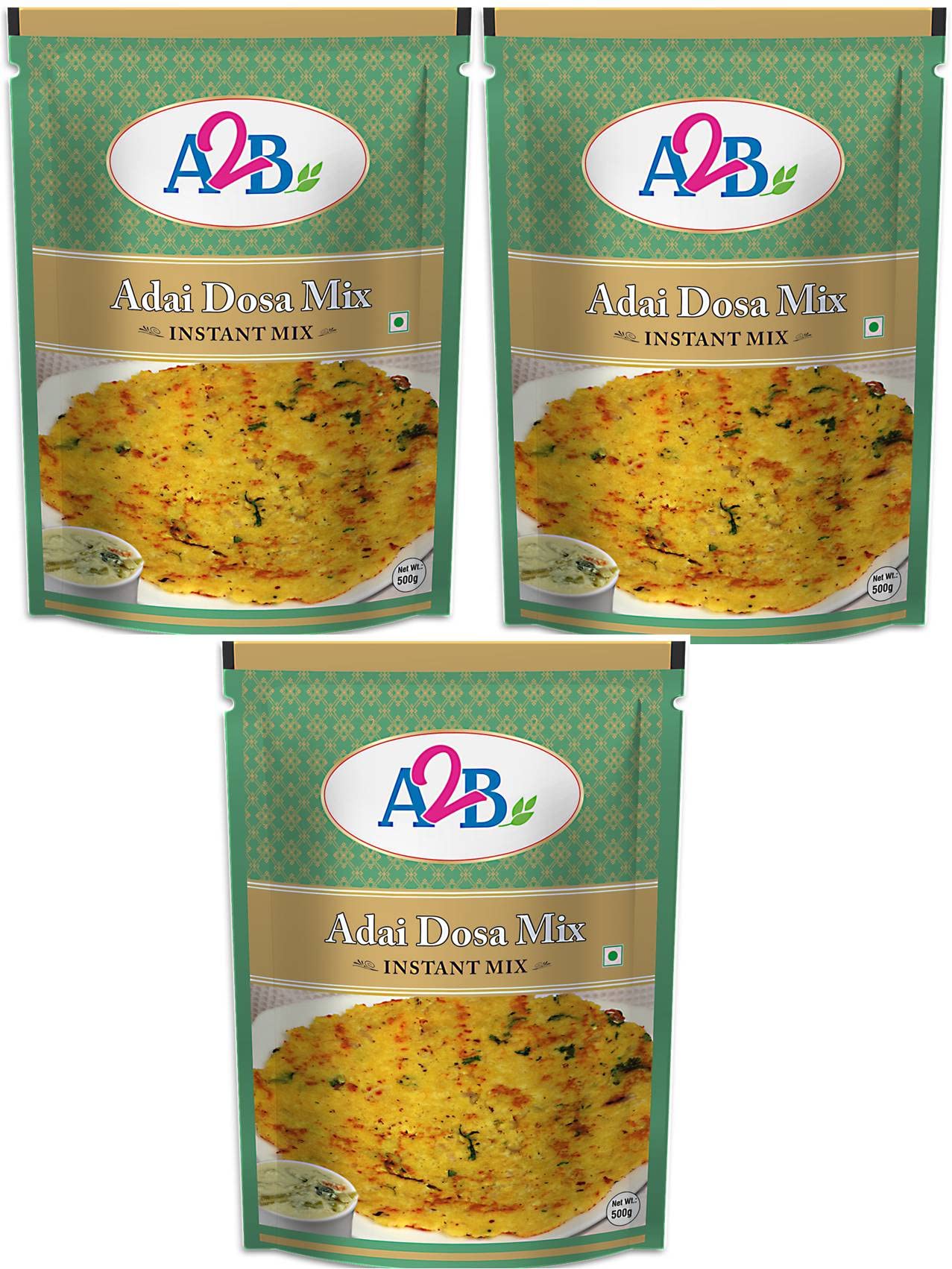 Adyar Anand Bhavan Sweets and Snacks A2B Adai Dosa Mix (Pack of 03 x 200 g) (B07VR5H4K3) Amazon Price History, Amazon Price Tracker