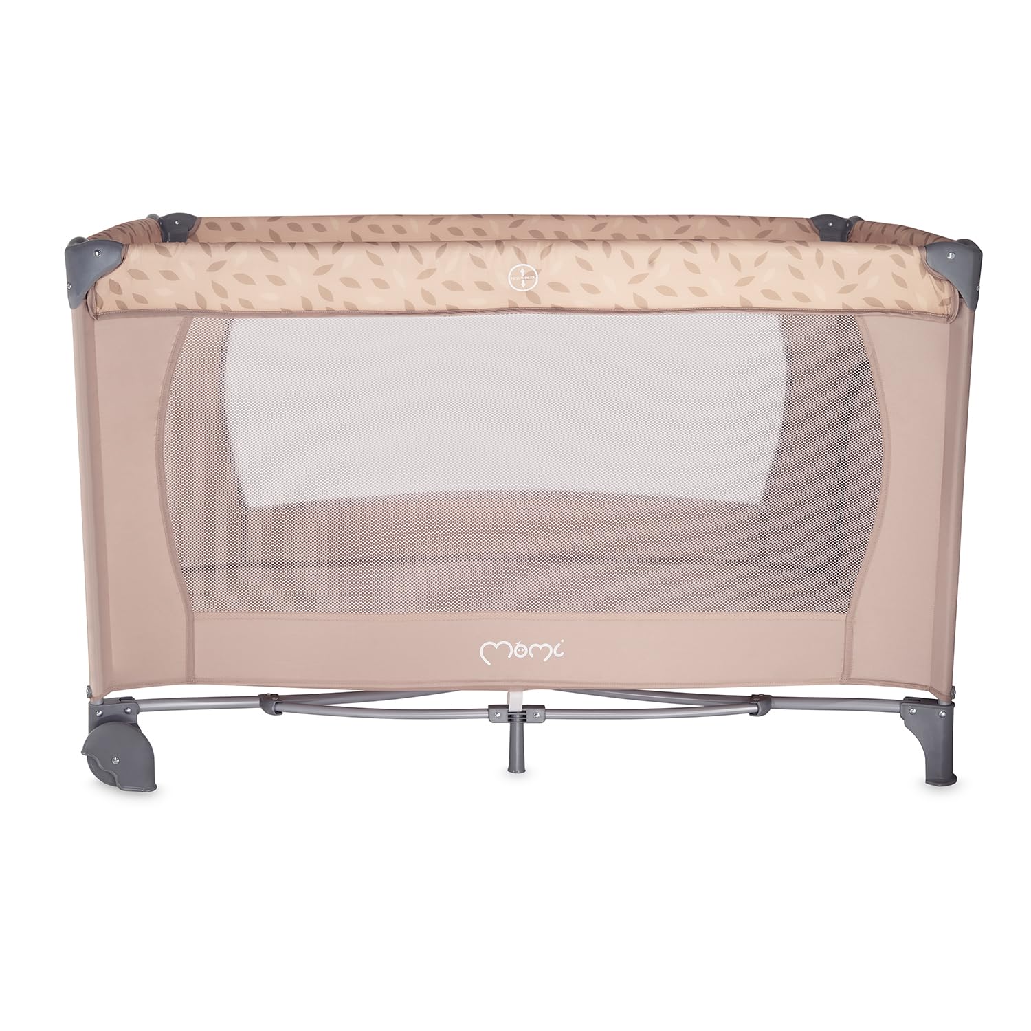 Momi BELOVE lettino da viaggio per bambini fino a 15 kg, 125x65x78 cm, pieghevole 21x23x80 cm, con materassino, 2 ruote e borsa per il trasporto