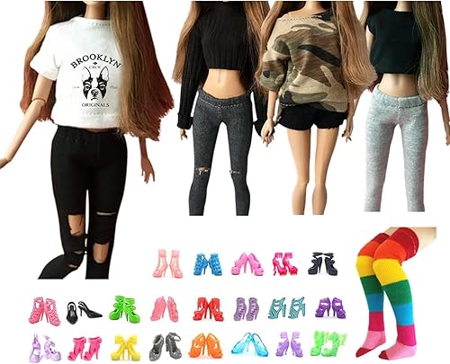 Ropa y accesorios para muñecas, camiseta y pantalones de muñeca Fashionista, zapatos de muñeca para muñecas de 11.5 pulgadas, juguetes de vestir